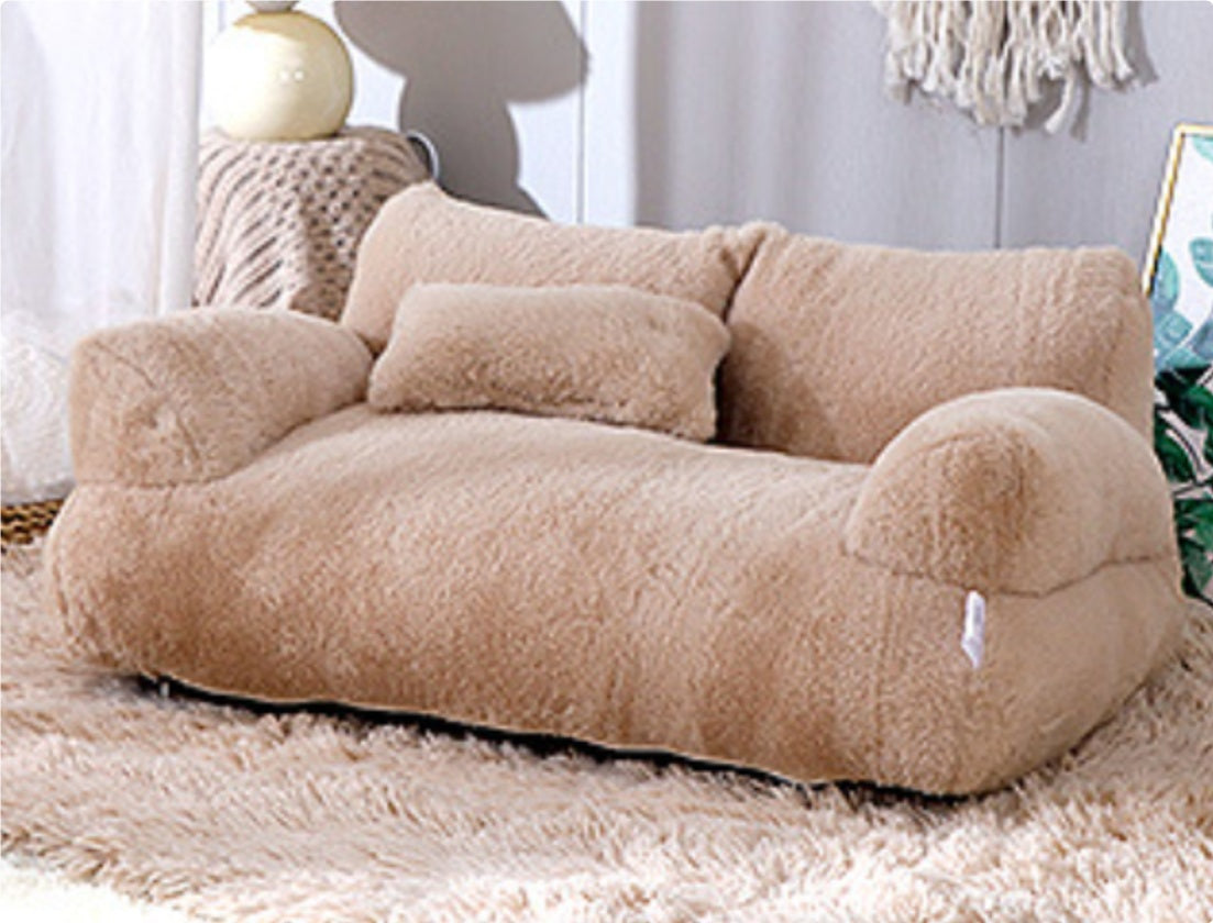 Luxury Winter Warm Plush Pet Bed Sofa – Soft & Comfortable Cat/Dog Nest