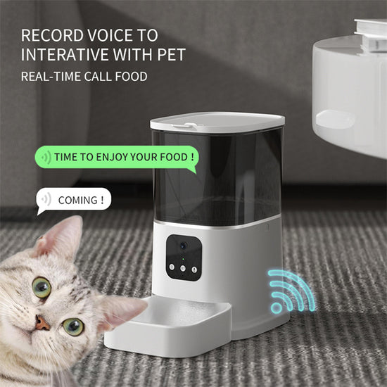 Smart WiFi Pet Feeder – Large Capacity, App Control, Timer & Voice Recorder