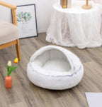 2 In 1 Dog And Cat Bed Pet Winter Bed Round