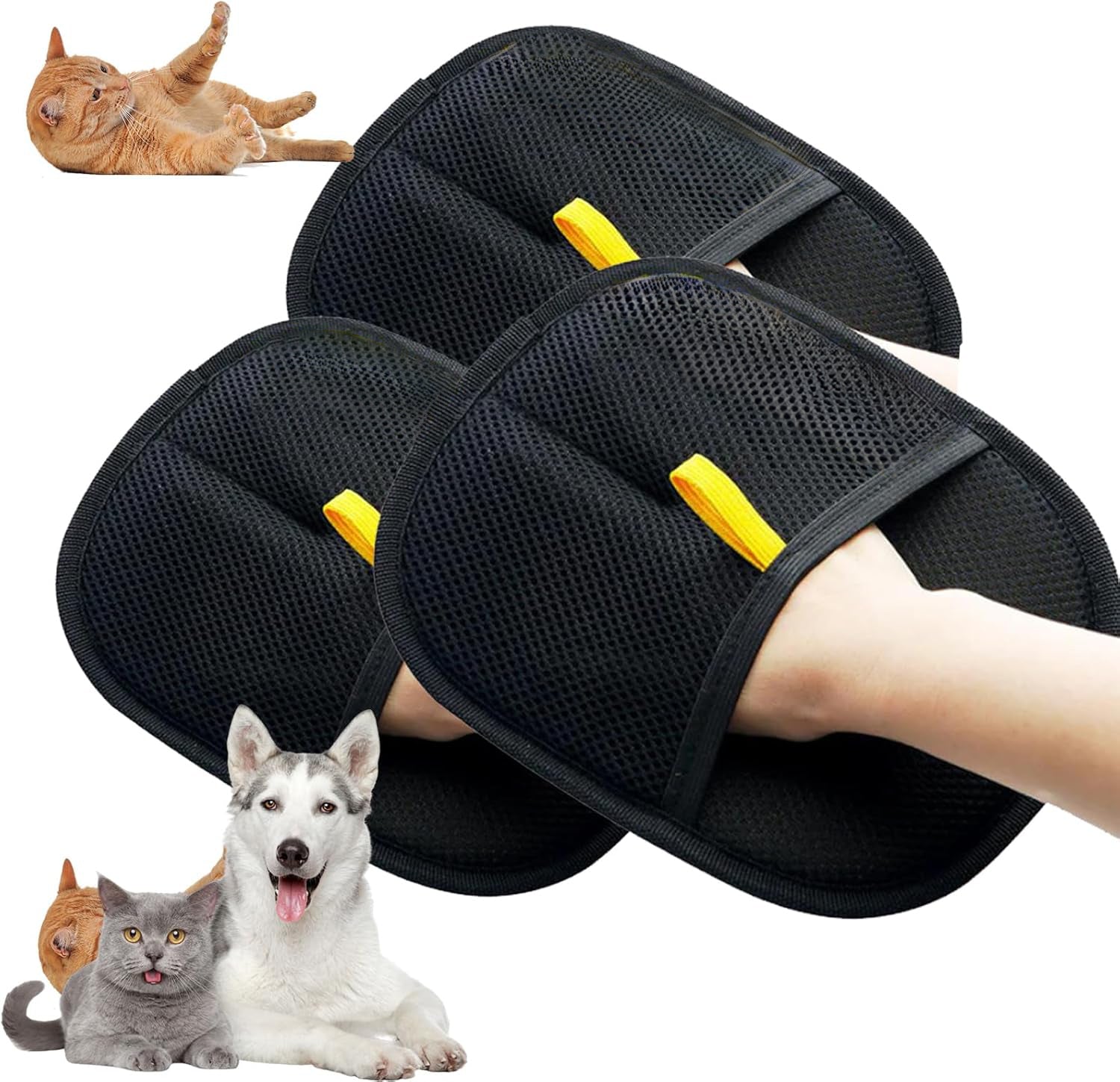 Pet Electrostatic Hair Removal Gloves Two-way Bristle Remover
