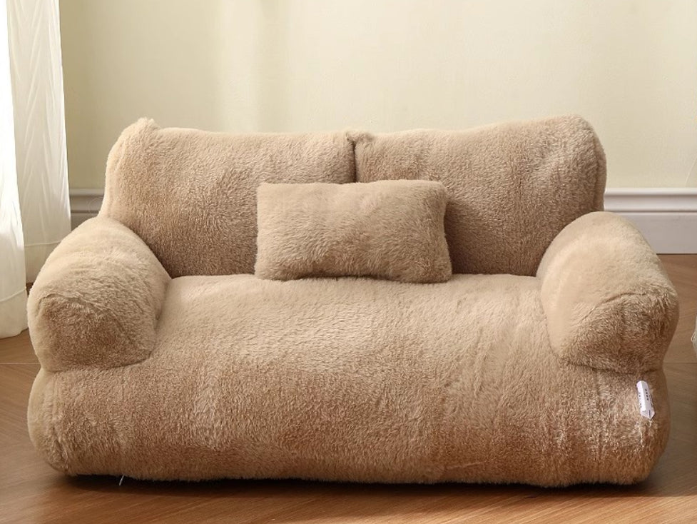 Luxury Winter Warm Plush Pet Bed Sofa – Soft & Comfortable Cat/Dog Nest