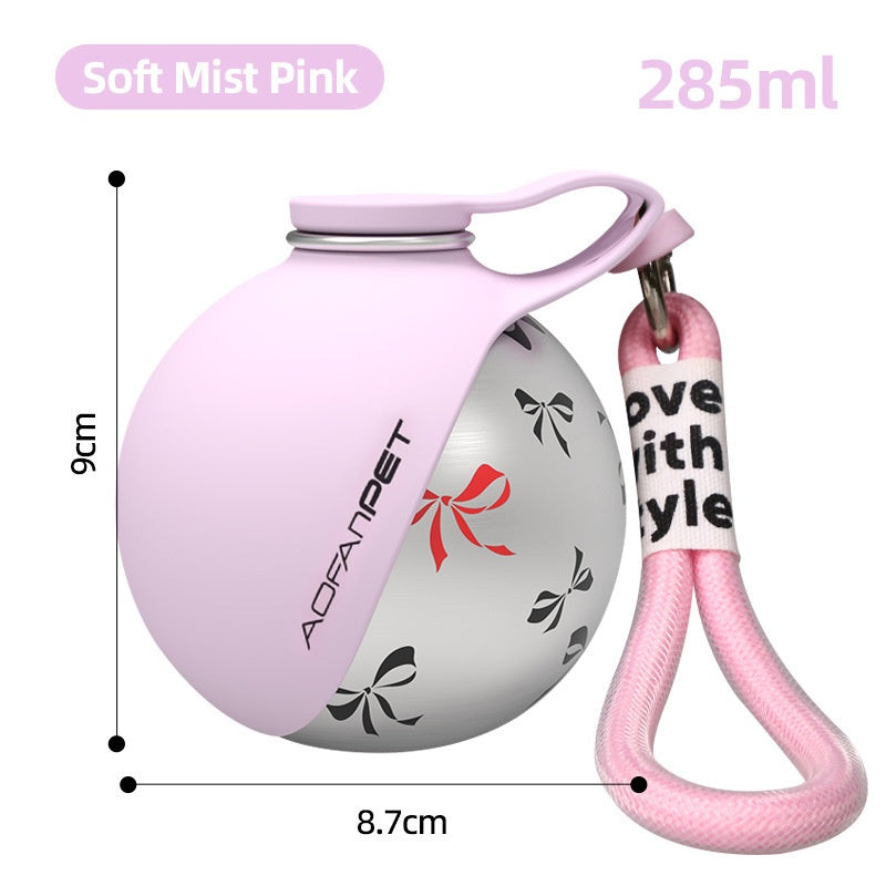 Pet Stainless Steel Water Cup Small Dog Water Bottle