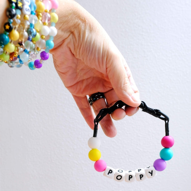 Pet Beaded Name Collar With Bracelet Set