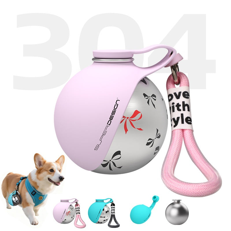 Pet Stainless Steel Water Cup Small Dog Water Bottle